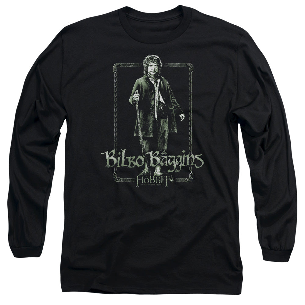 The Hobbit Bilbo Stare Mens Long Sleeve Shirt Black