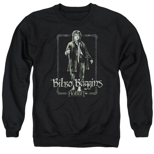 The Hobbit Bilbo Stare Mens Crewneck Sweatshirt Black