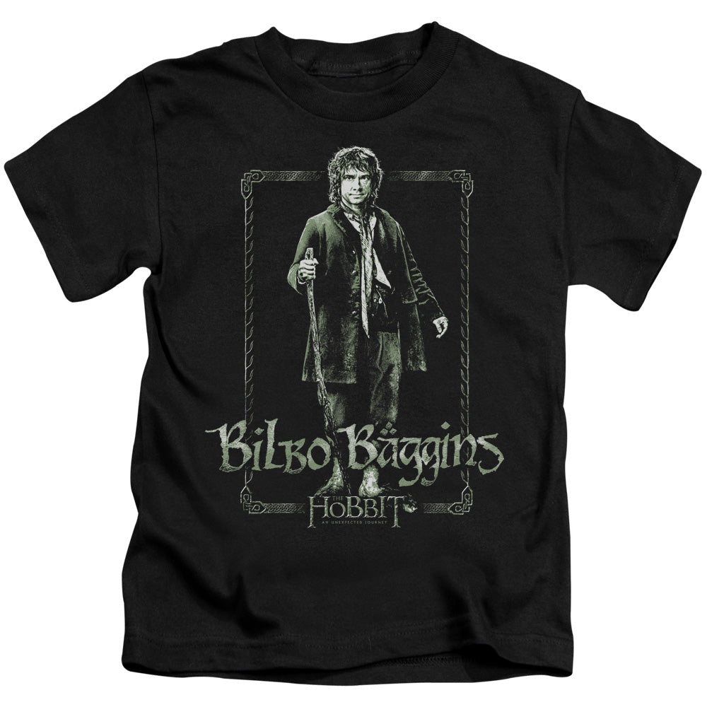 The Hobbit Bilbo Stare Juvenile Kids Youth T Shirt Black