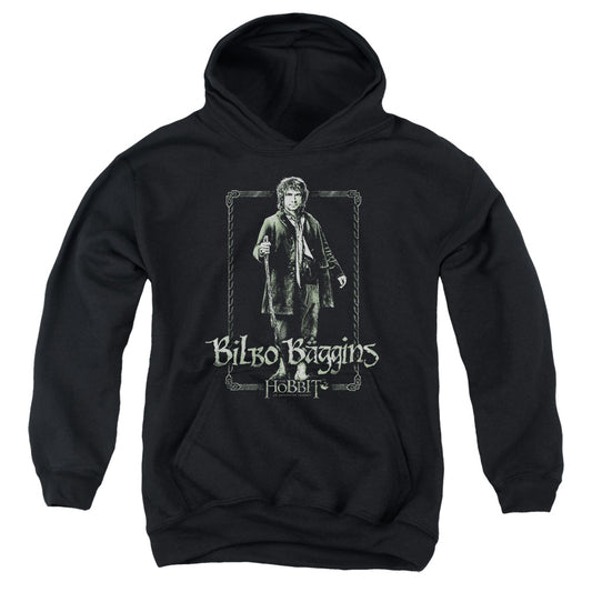 The Hobbit Bilbo Stare Kids Youth Hoodie Black