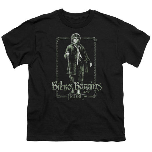 The Hobbit Bilbo Stare Kids Youth T Shirt Black