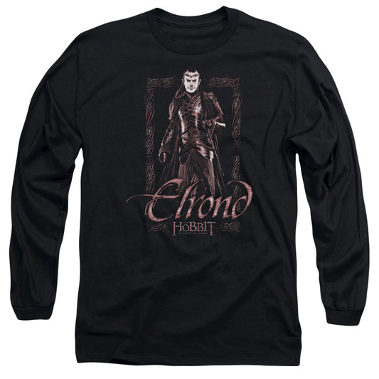 The Hobbit Elrond Stare Mens Long Sleeve Shirt Black