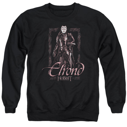 The Hobbit Elrond Stare Mens Crewneck Sweatshirt Black