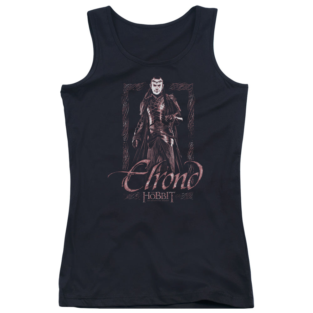 The Hobbit Elrond Stare Womens Tank Top Shirt Black