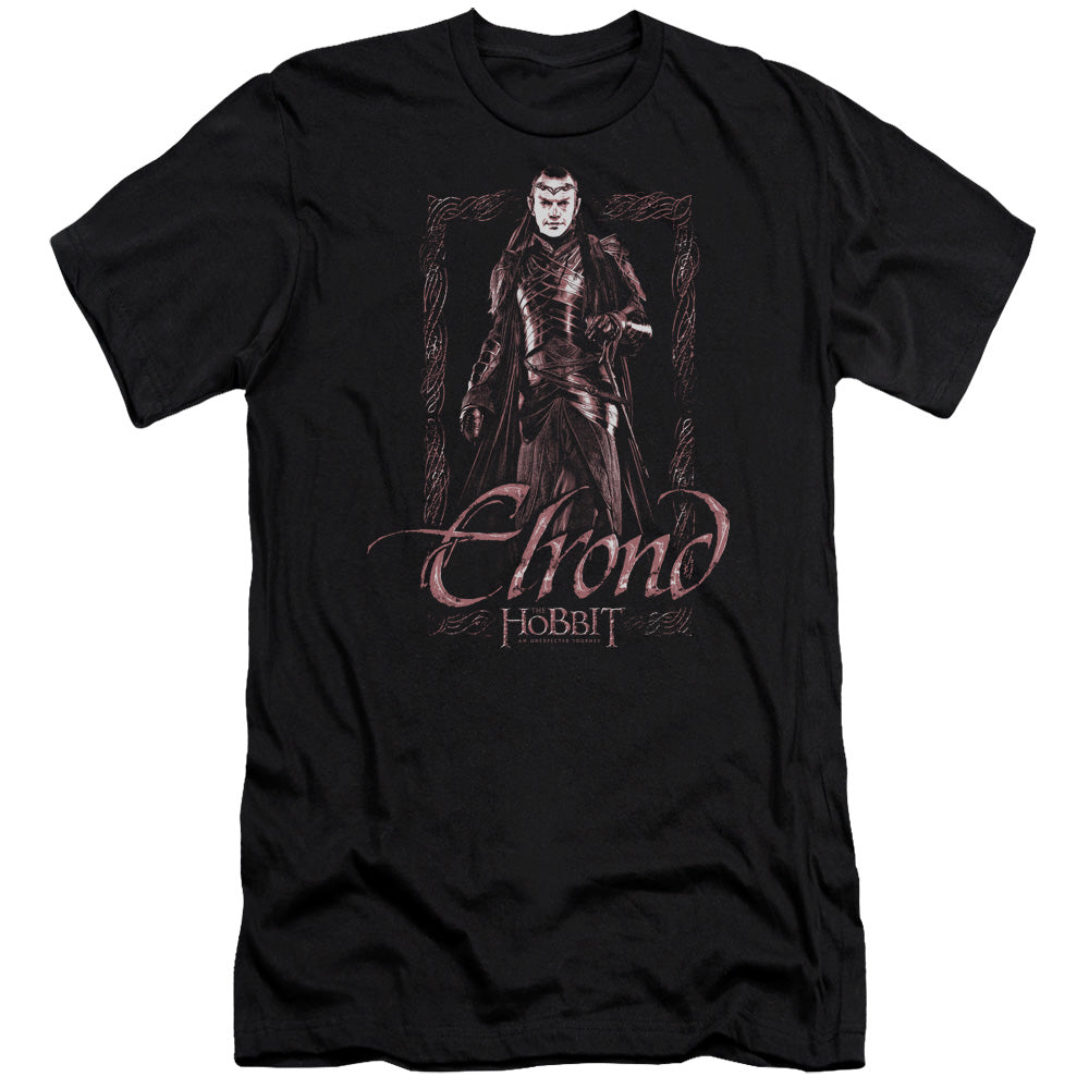 The Hobbit Elrond Stare Slim Fit Mens T Shirt Black