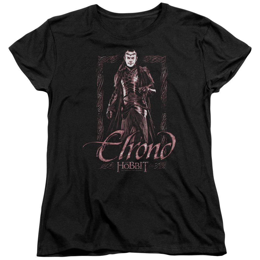 The Hobbit Elrond Stare Womens T Shirt Black