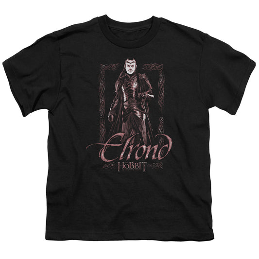 The Hobbit Elrond Stare Kids Youth T Shirt Black