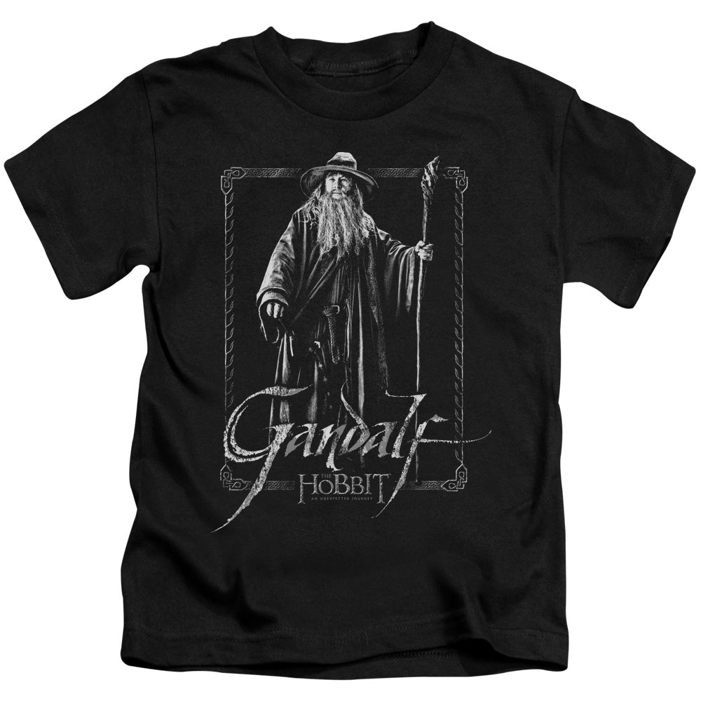 The Hobbit Gandalf Stare Juvenile Kids Youth T Shirt Black