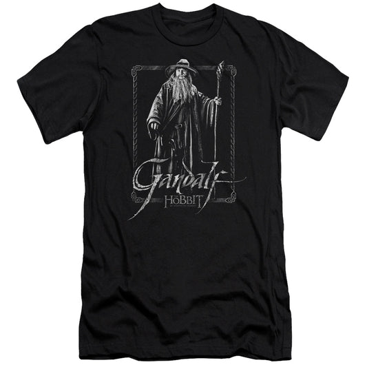 The Hobbit Gandalf Stare Premium Bella Canvas Slim Fit Mens T Shirt Black