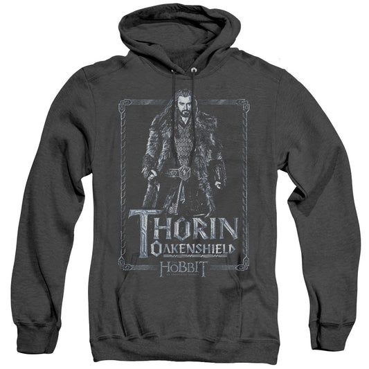 The Hobbit Thorin Stare Heather Mens Hoodie Black