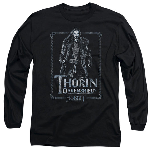 The Hobbit Thorin Stare Mens Long Sleeve Shirt Black