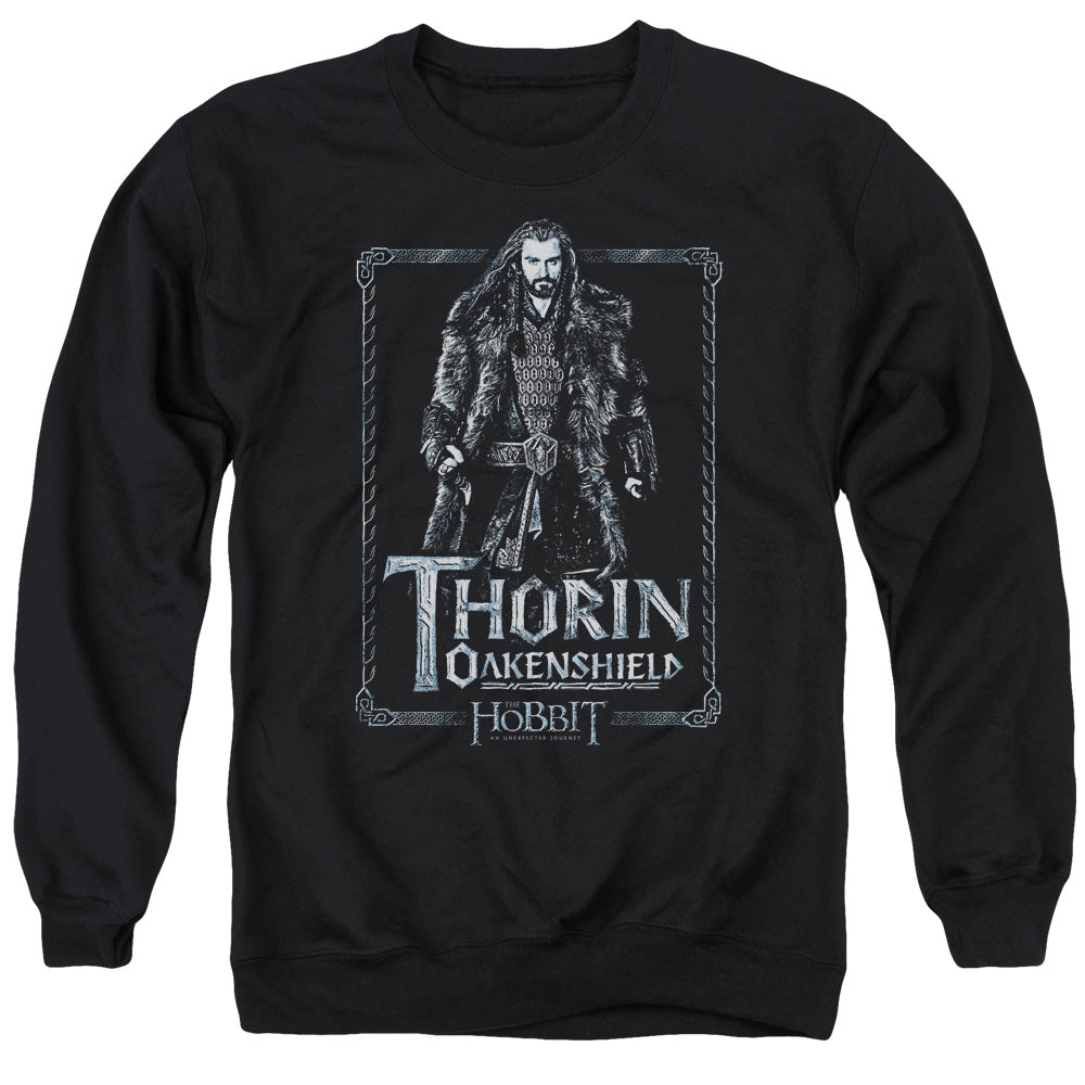 The Hobbit Thorin Stare Mens Crewneck Sweatshirt Black