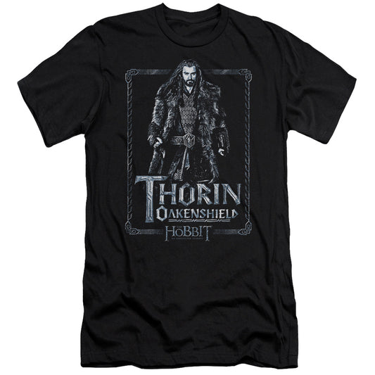 The Hobbit Thorin Stare Slim Fit Mens T Shirt Black