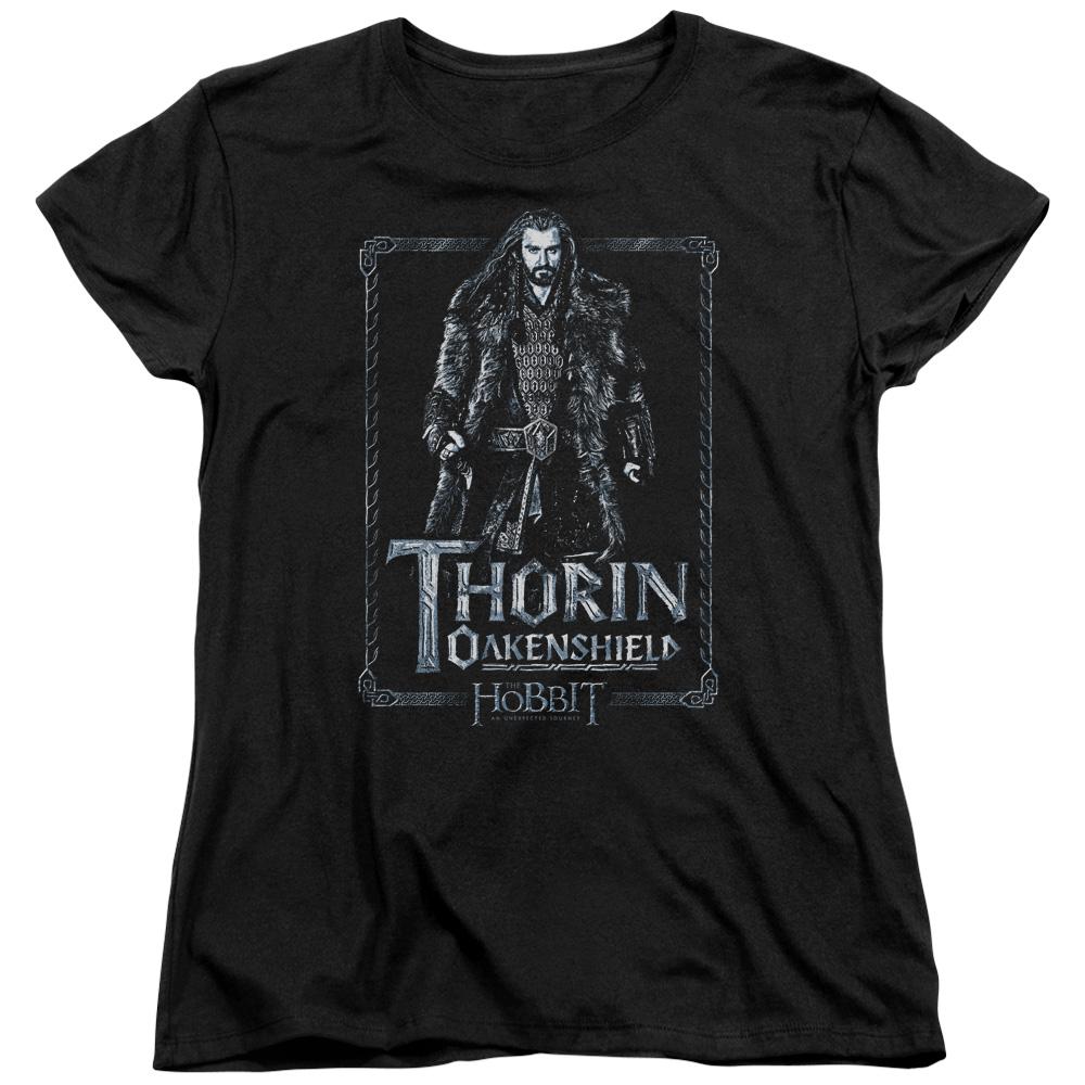 The Hobbit Thorin Stare Womens T Shirt Black