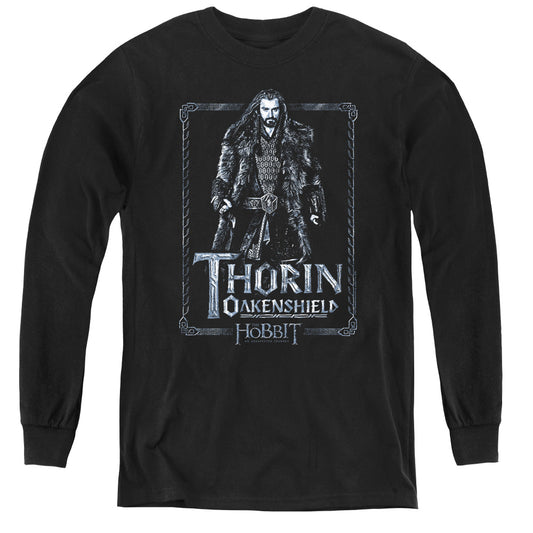 The Hobbit Thorin Stare Long Sleeve Kids Youth T Shirt Black