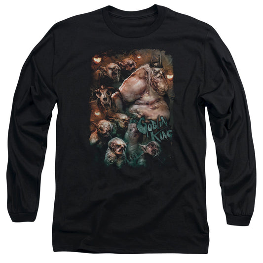 The Hobbit Goblin King Mens Long Sleeve Shirt Black