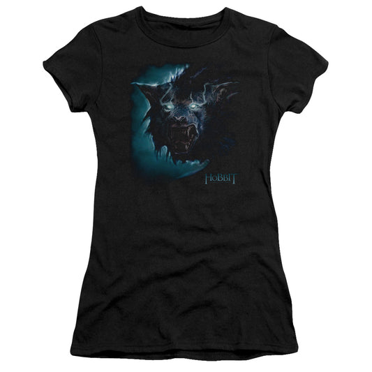 The Hobbit Warg Junior Sheer Cap Sleeve Womens T Shirt Black