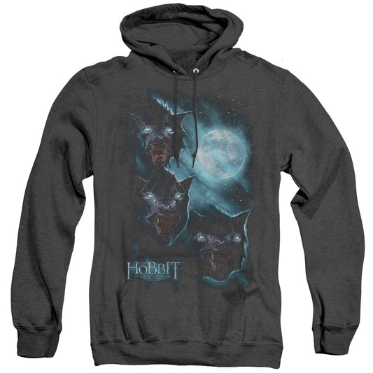 The Hobbit Three Warg Moon Heather Mens Hoodie Black