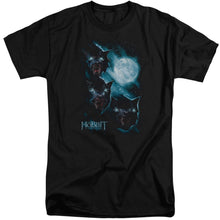 Load image into Gallery viewer, The Hobbit Three Warg Moon Mens Tall T Shirt Black