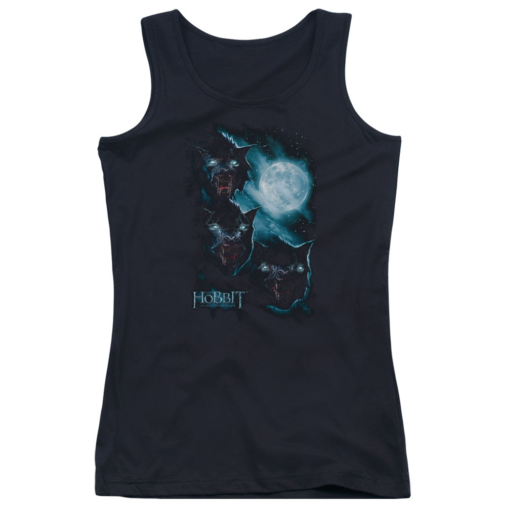 The Hobbit Three Warg Moon Womens Tank Top Shirt Black