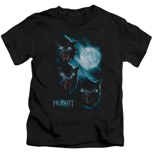 The Hobbit Three Warg Moon Juvenile Kids Youth T Shirt Black