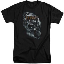 Load image into Gallery viewer, The Hobbit Cast Of Characters Mens Tall T Shirt Black