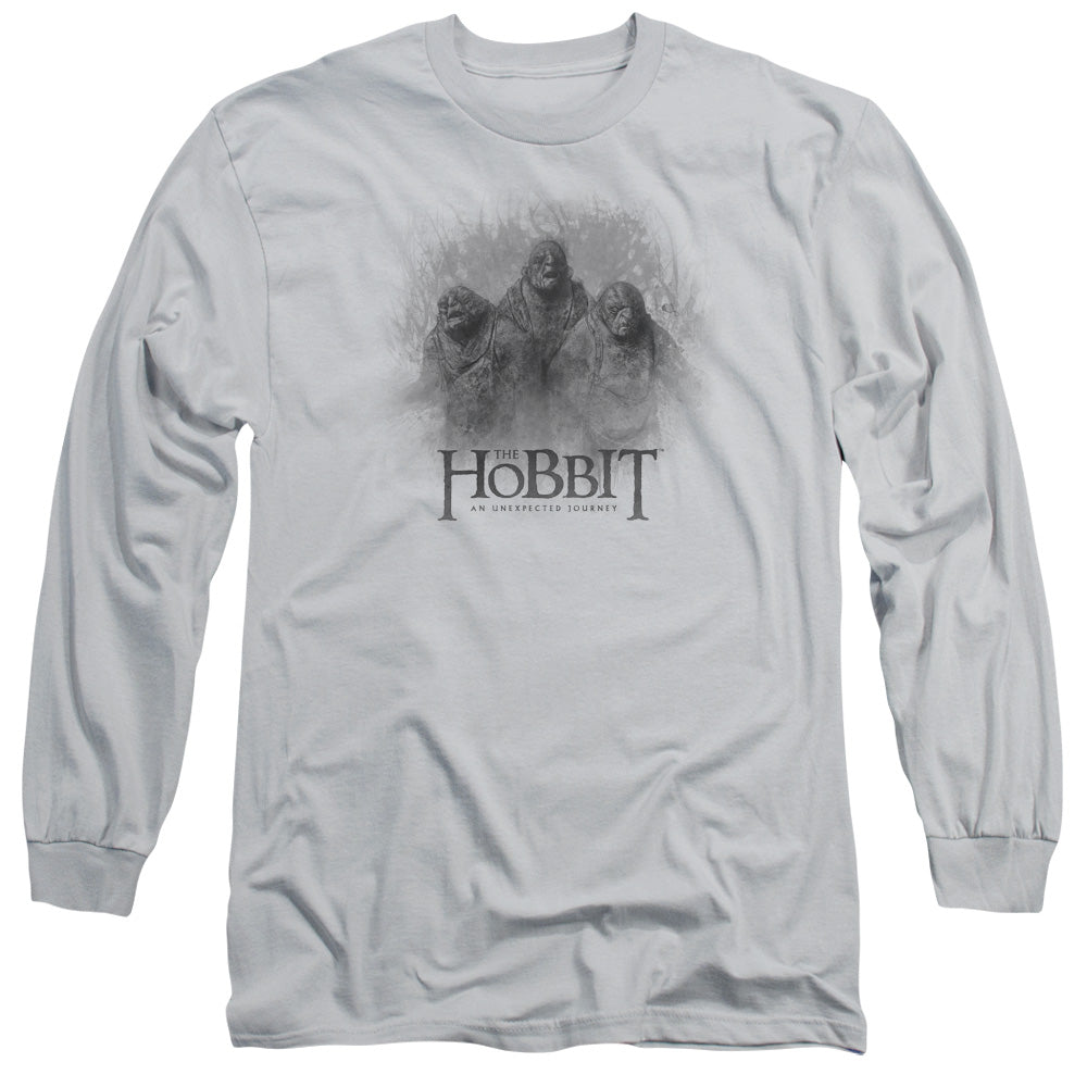 The Hobbit Three Trolls Mens Long Sleeve Shirt Silver