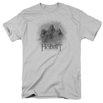 The Hobbit Three Trolls Mens T Shirt Silver