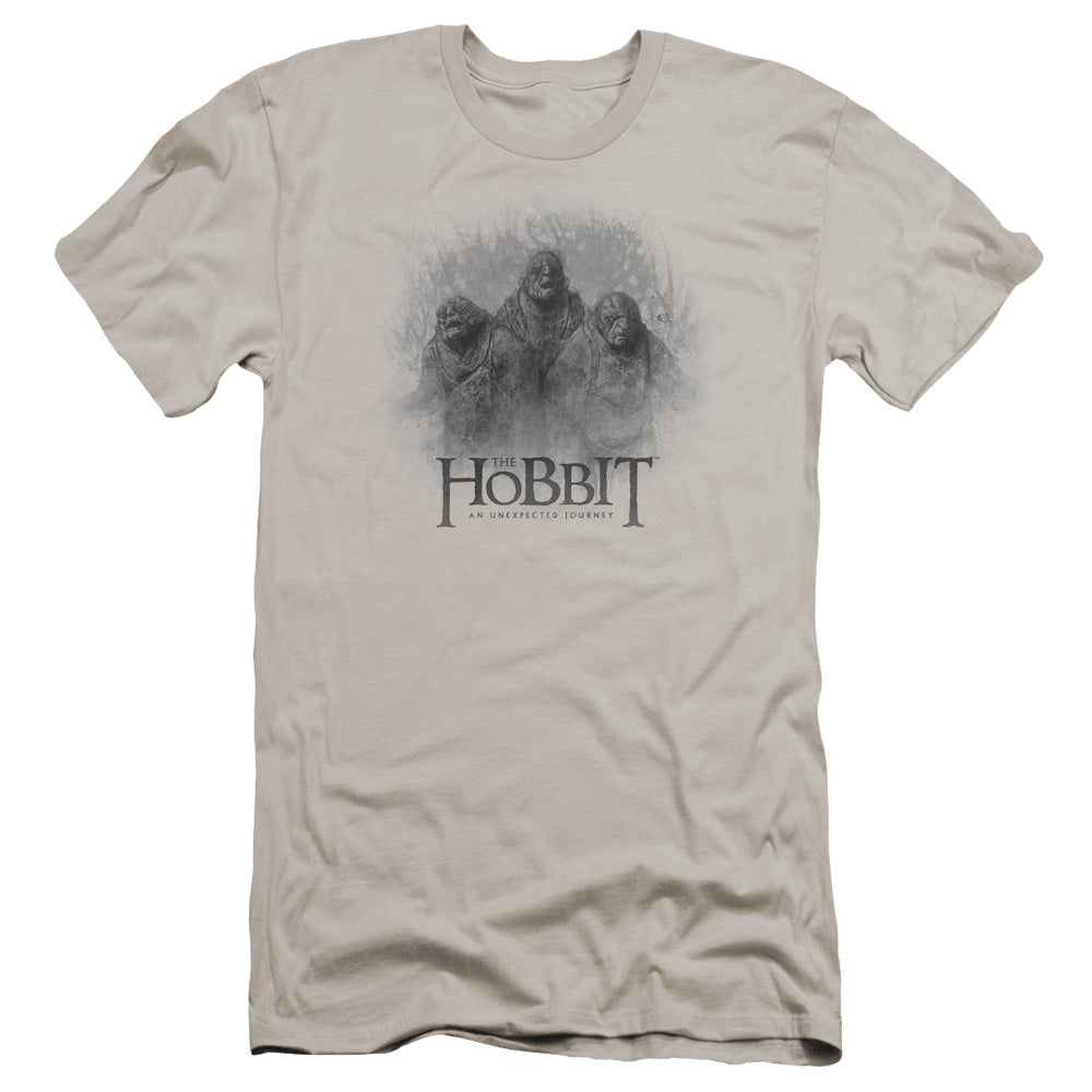 The Hobbit Three Trolls Premium Bella Canvas Slim Fit Mens T Shirt Silver