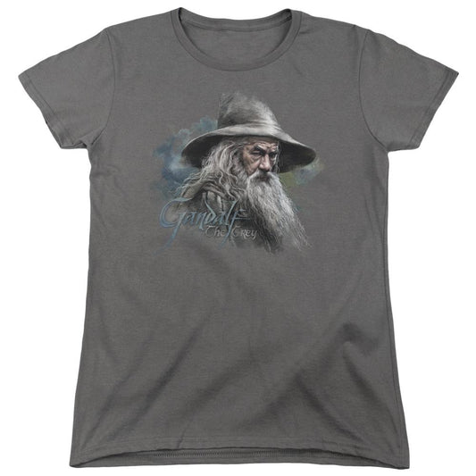 The Hobbit Gandalf the Grey Womens T Shirt Charcoal