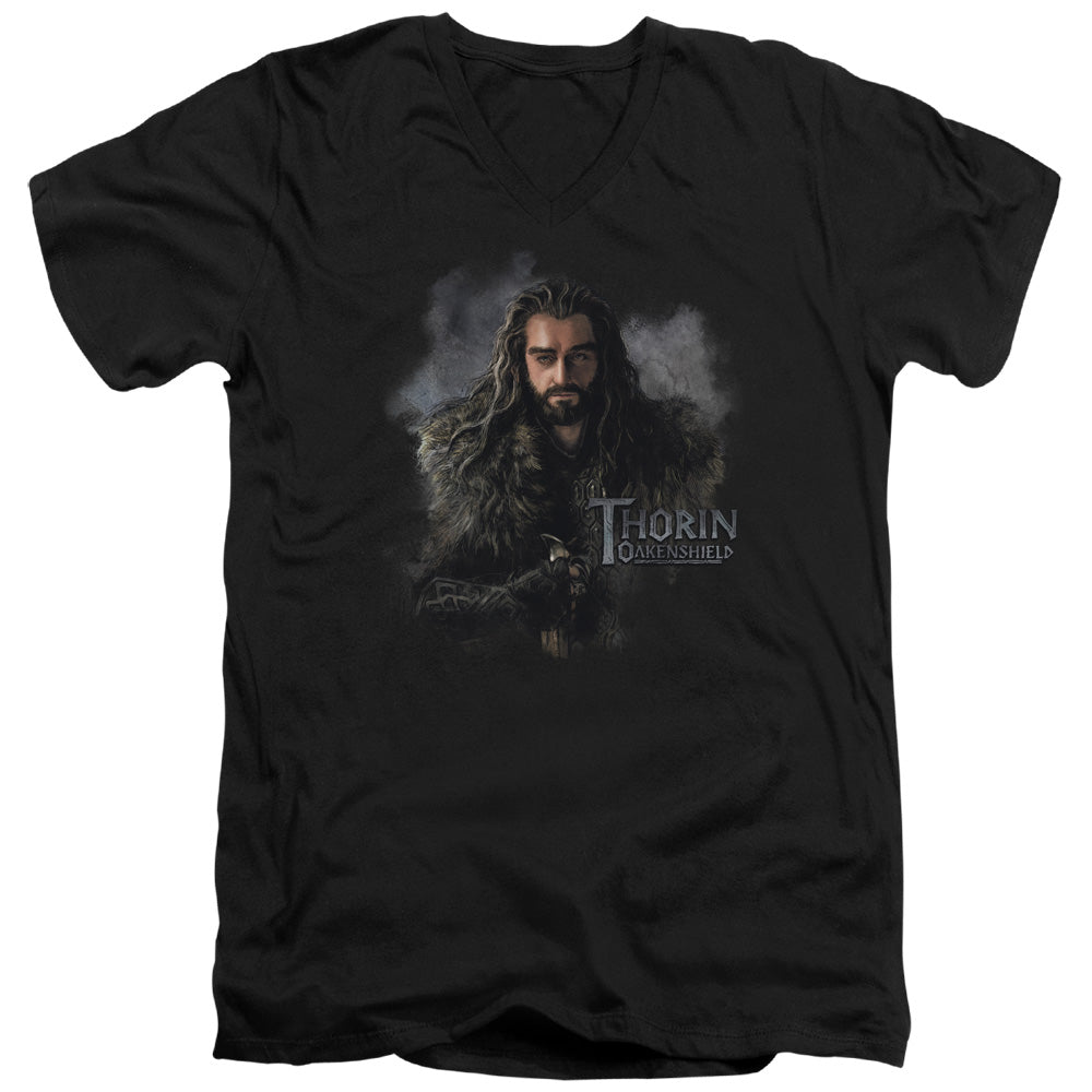 The Hobbit Thorin Oakenshield Mens Slim Fit V-Neck T Shirt Black