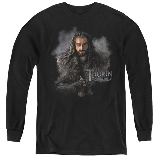 The Hobbit Thorin Oakenshield Long Sleeve Kids Youth T Shirt Black