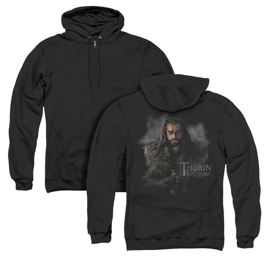 The Hobbit Thorin Oakenshield Back Print Zipper Mens Hoodie Black