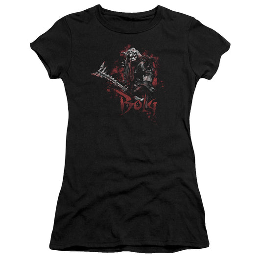 The Hobbit Bo Junior Sheer Cap Sleeve Womens T Shirt Black