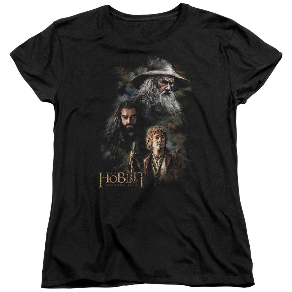 The Hobbit Painting Womens T Shirt Black