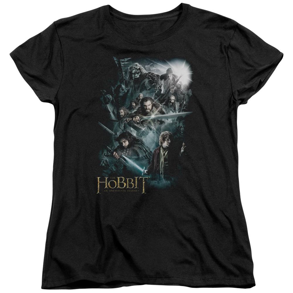 The Hobbit Epic Adventure Womens T Shirt Black