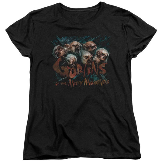 The Hobbit Misty Goblins Womens T Shirt Black