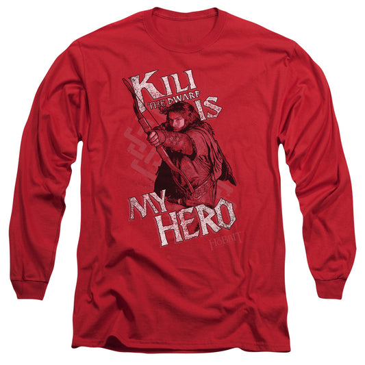 The Hobbit Kili is My Hero Mens Long Sleeve Shirt Red