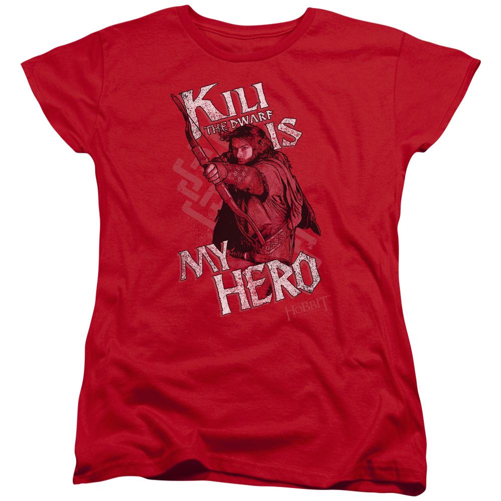 The Hobbit Kili is My Hero Womens T Shirt Red