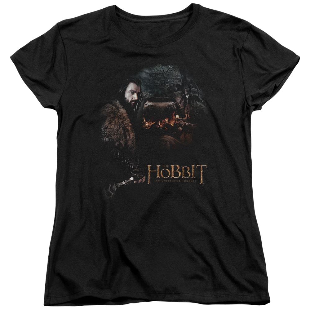 The Hobbit Cauldron Womens T Shirt Black