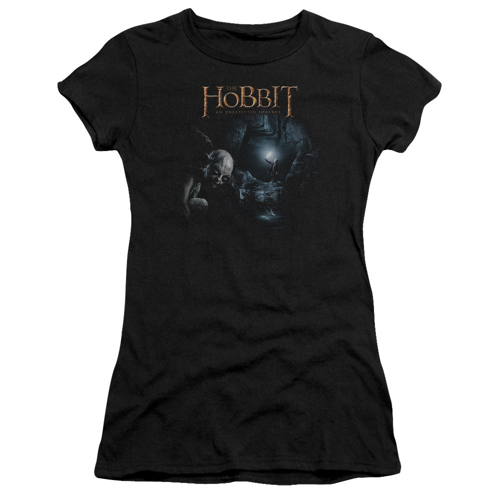 The Hobbit Light Junior Sheer Cap Sleeve Womens T Shirt Black