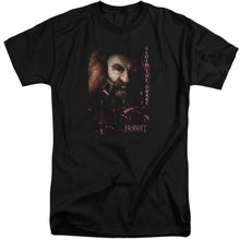 Load image into Gallery viewer, The Hobbit Gloin Poster Mens Tall T Shirt Black