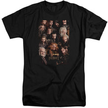 Load image into Gallery viewer, The Hobbit Dwarves Poster Mens Tall T Shirt Black