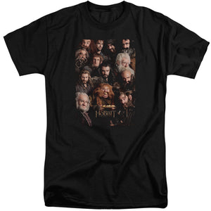 The Hobbit Dwarves Poster Mens Tall T Shirt Black