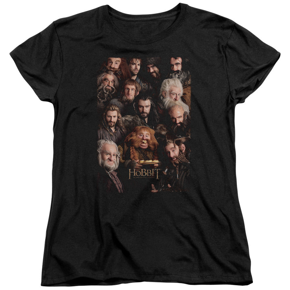 The Hobbit Dwarves Poster Womens T Shirt Black