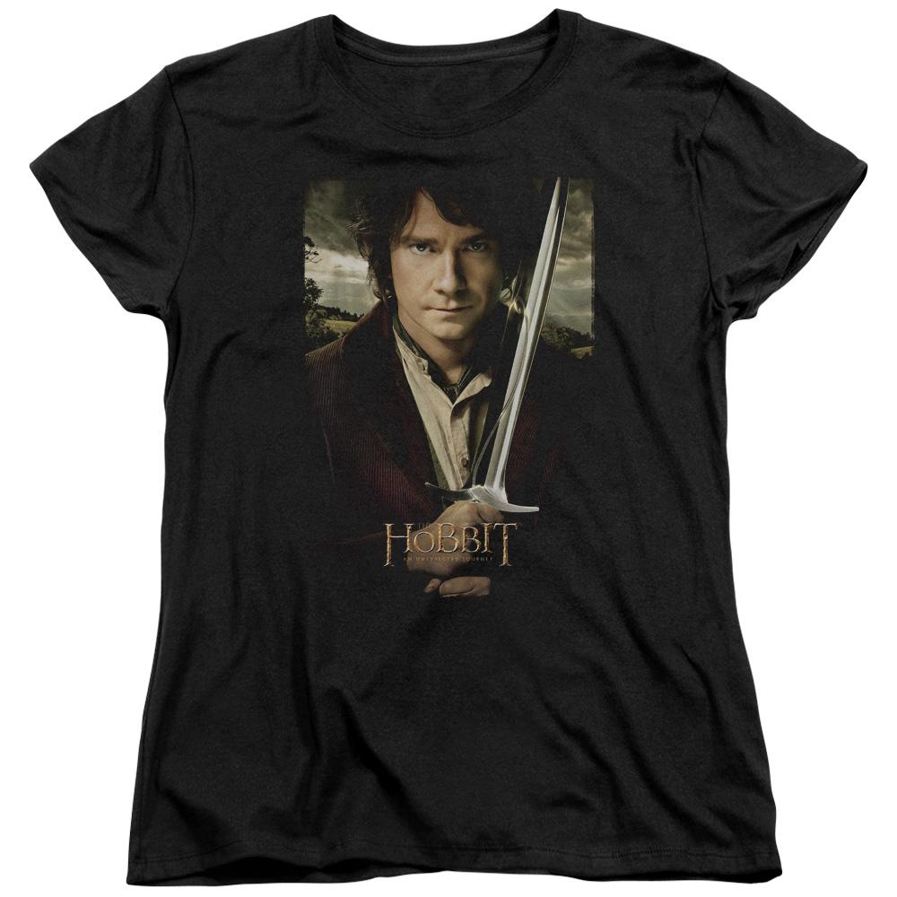 The Hobbit Baggins Poster Womens T Shirt Black