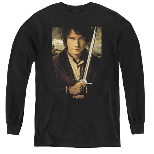 The Hobbit Baggins Poster Long Sleeve Kids Youth T Shirt Black