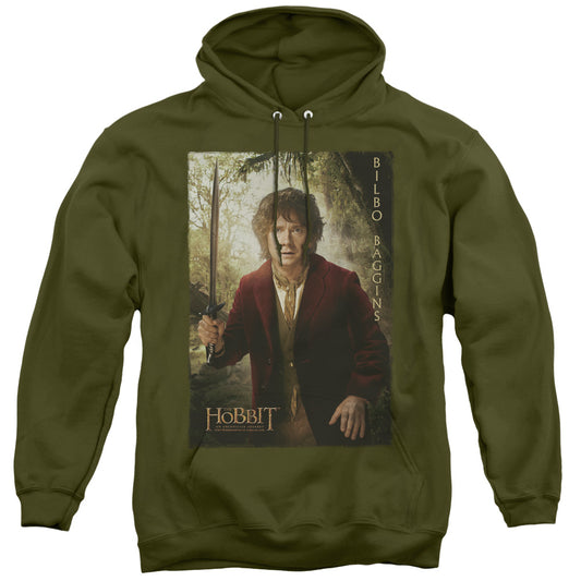 The Hobbit Bilbo Poster Mens Hoodie Military Green
