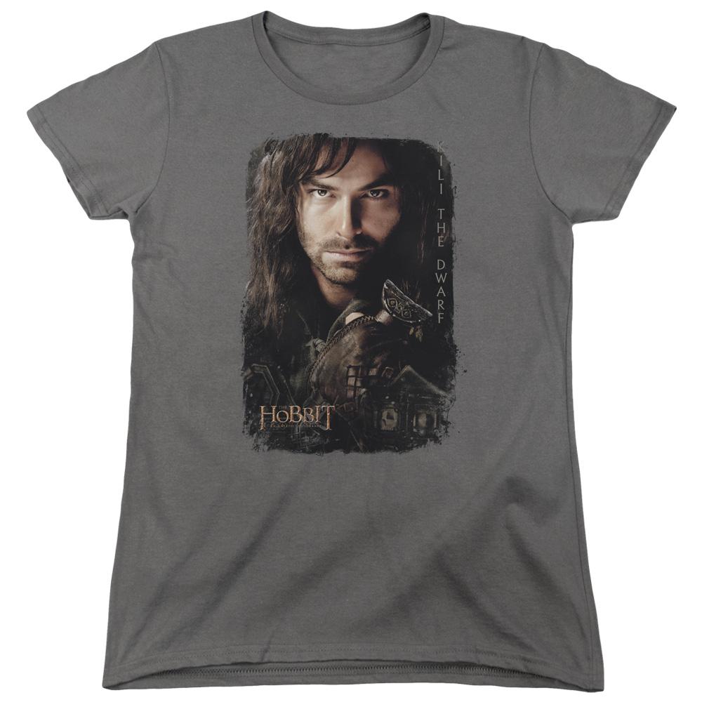 The Hobbit Kili Poster Womens T Shirt Charcoal