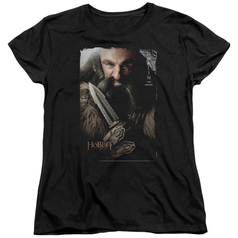 The Hobbit Dwalin Womens T Shirt Black